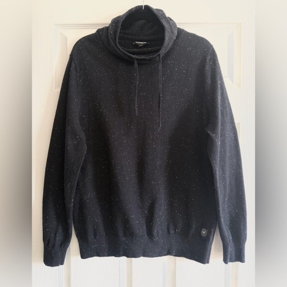 Express Men's Black with Dots Turtleneck Sweatshirt